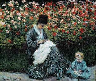 Claude Monet Camille Monet and a Child in the Artist s Garden in Argenteuil China oil painting art
